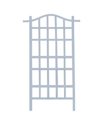Dura-Trel Melrose 35 x 75 Inch Vinyl Outdoor Garden Patio Plant Trellis, White