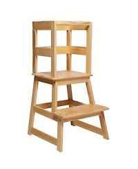 Sdadi Kids Kitchen Step Stool Holds up to 150 Pounds with Safety Rail