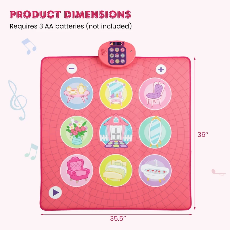 Slickblue Kids Dance Mat Toy Interactive Dance Pad Game