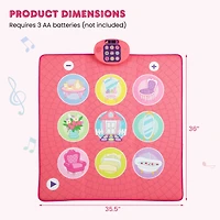 Slickblue Kids Dance Mat Toy Interactive Dance Pad Game