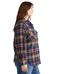Universal Standard Women's Plus Maine Stretch Flannel Shirt