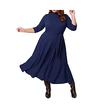 Unique Vintage Plus 1950s Turtleneck Midi Dress