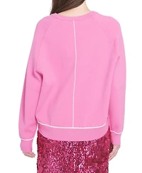 Elle Collection Women's Knit Sweatshirt Pullover