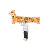 Slickblue Puppy Activity Wall Busy Board Panels, 12 Activities, Montessori Sensory Wall Toy for Kids 3-12 Years