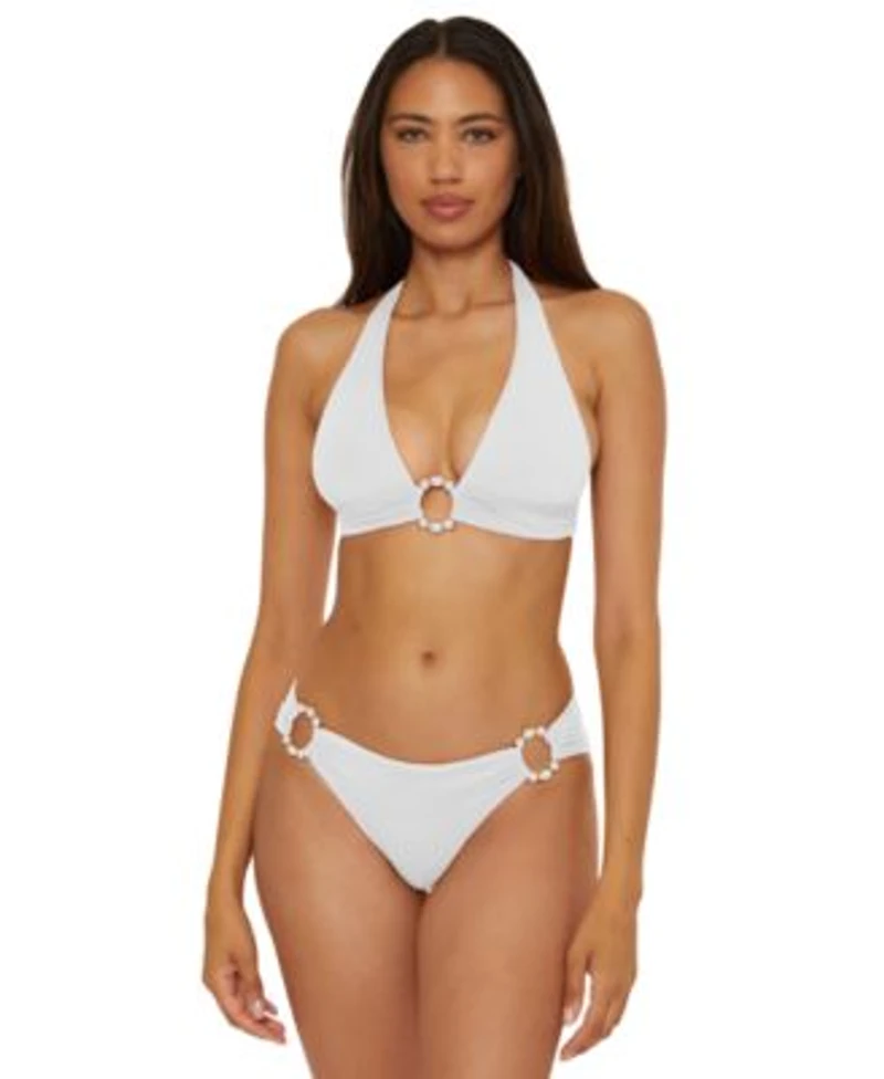 Becca Womens Marble Canyon Ring Halter Top Ring Hipster Bottoms