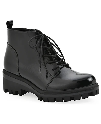 White Mountain Women's Tariq Lug Sole Lace-up Booties