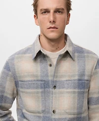 Mango Men's Check Flannel Overshirt