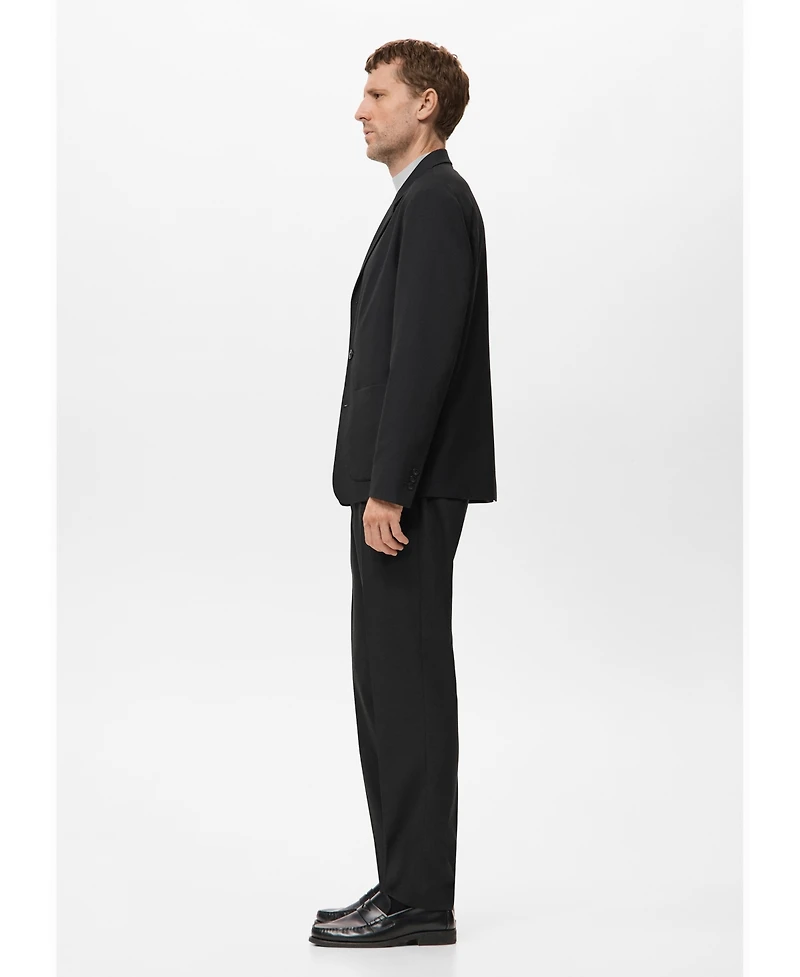 Mango Men's Pleated Straight-Leg Suit Pants