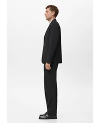 Mango Men's Pleated Straight-Leg Suit Pants