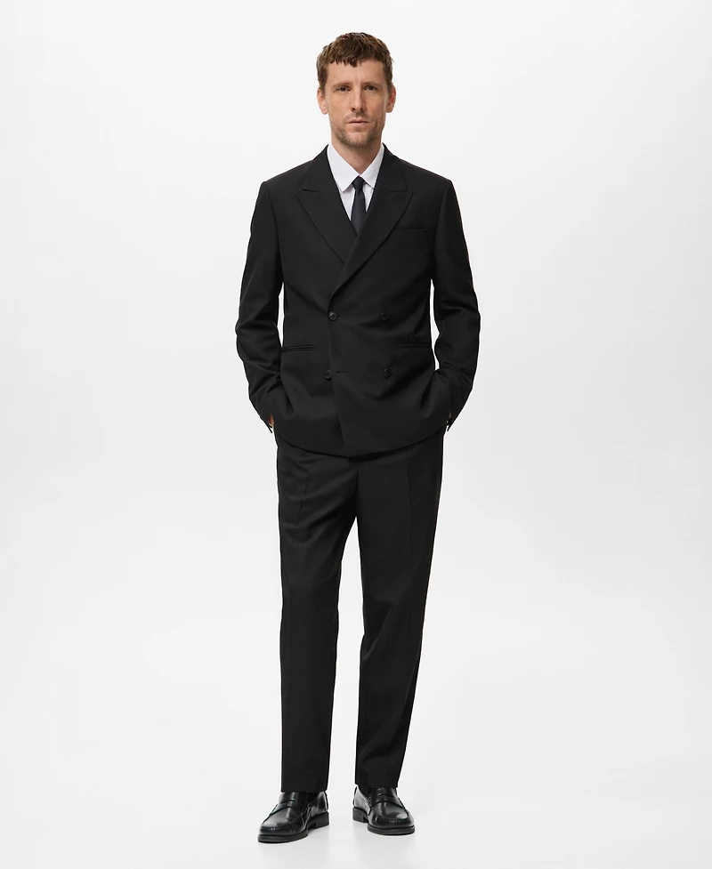 Mango Men's Regular-Fit Double-Breasted Jacket