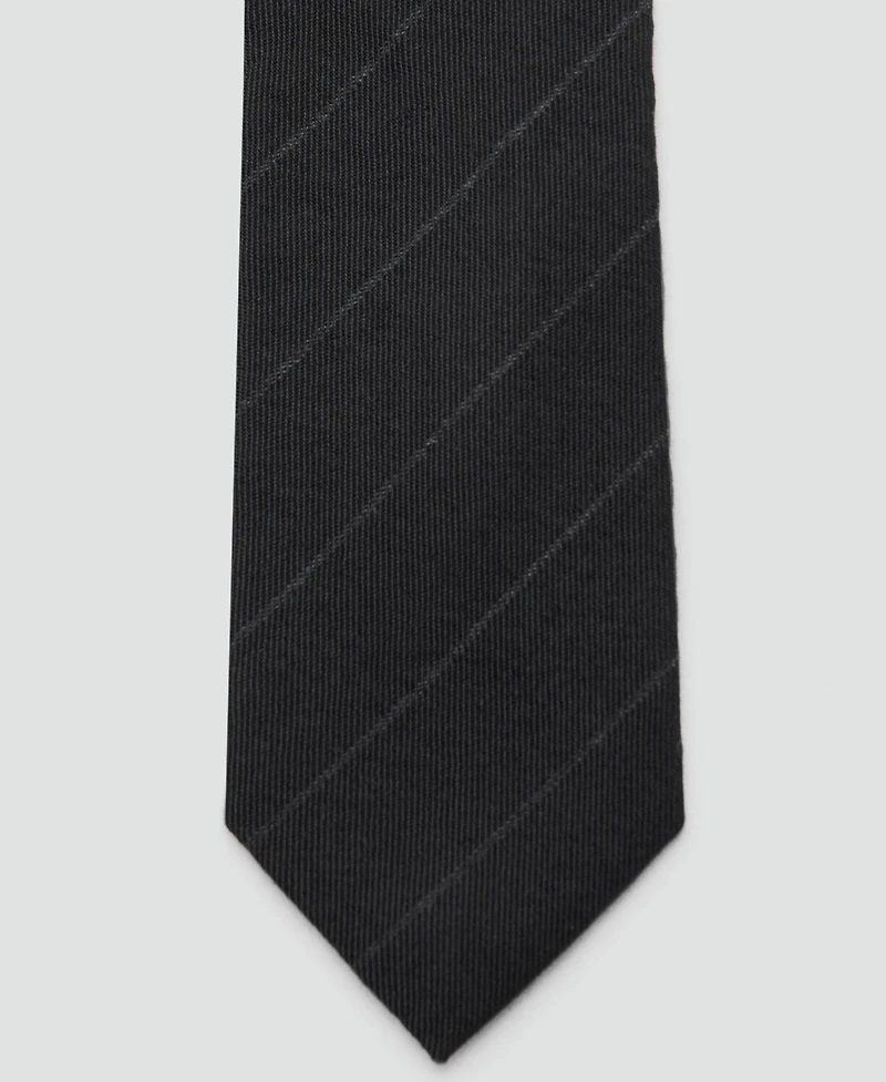Mango Men's Striped Wool-Blend Tie
