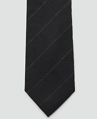 Mango Men's Striped Wool-Blend Tie