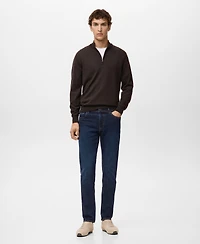 Mango Men's Jan Slim-Fit Dark-Wash Jeans