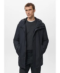 Mango Men's Detachable Water-Repellent Quilted Parka