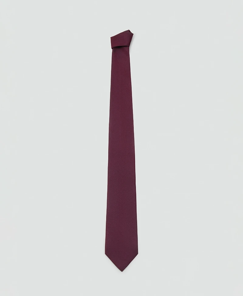 Mango Men's Plain Silk Tie
