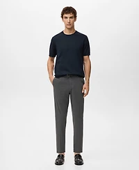 Mango Men's Cotton Fine-Knit T-Shirt