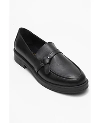 Forever & Always Women's Shoes Galea Buckled Leather Loafers
