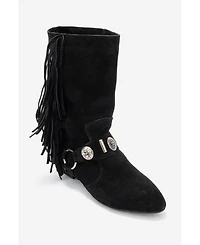 Forever & Always Shoes Women's Selora Leather Buckle Western Boot