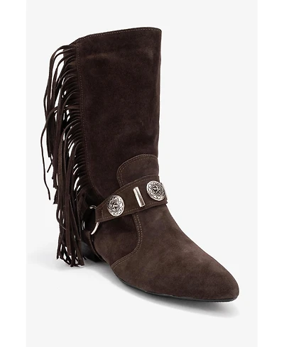 Forever & Always Shoes Women's Selora Leather Buckle Western Boot