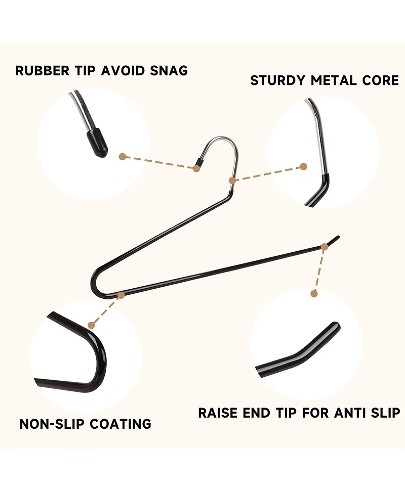 BP4U Open-Ended Heavy Duty Metal Pants Hangers