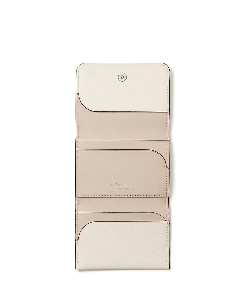kate spade new york Halo Fine Grain Leather Trifold Wallet