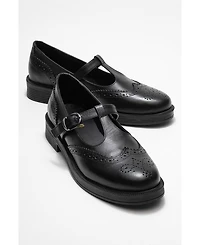 Forever & Always Shoes Janney Leather Strap Loafers