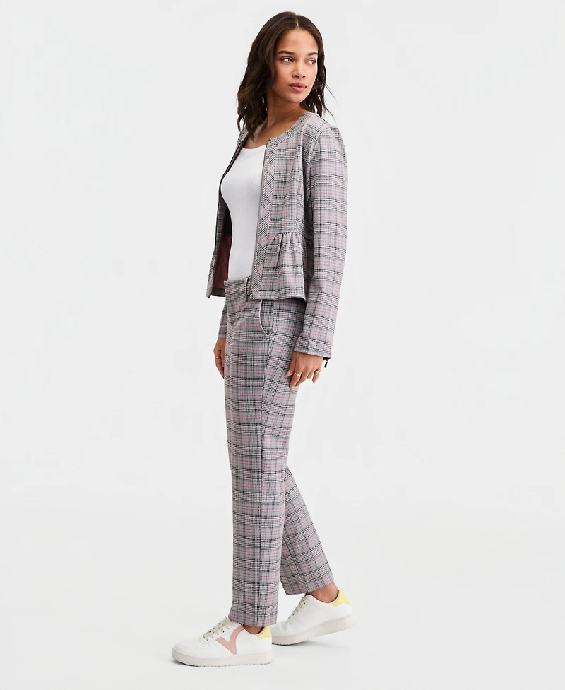 Liverpool Los Angeles Women's Kelsey Glen Plaid Straight-Leg Pants