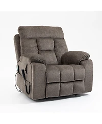 Boyel Living Electric Lift Recliner Chair with Heating and Massage, Power Sofa 2 Cup Holders, Storage Pocket, remote controls