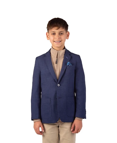 Tailorbyrd Big Boys Solid Slub Textured Sportcoat