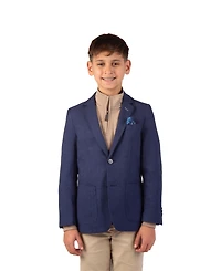 Tailorbyrd Big Boys Solid Slub Textured Sportcoat