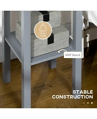 Homcom 29" 2-Tier Side Table with Drawer Shelf, End Table for Living Room,