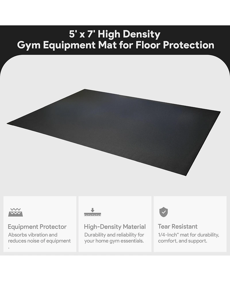 BalanceFrom Fitness 5' x 7' High Density Gym Equipment Mat for Floor Protection