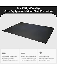 BalanceFrom Fitness 5' x 7' High Density Gym Equipment Mat for Floor Protection