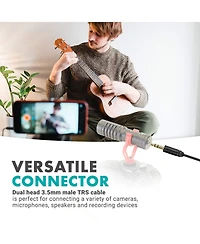 Movo MC6 Dual 3.5mm Male Stereo Trs Cable