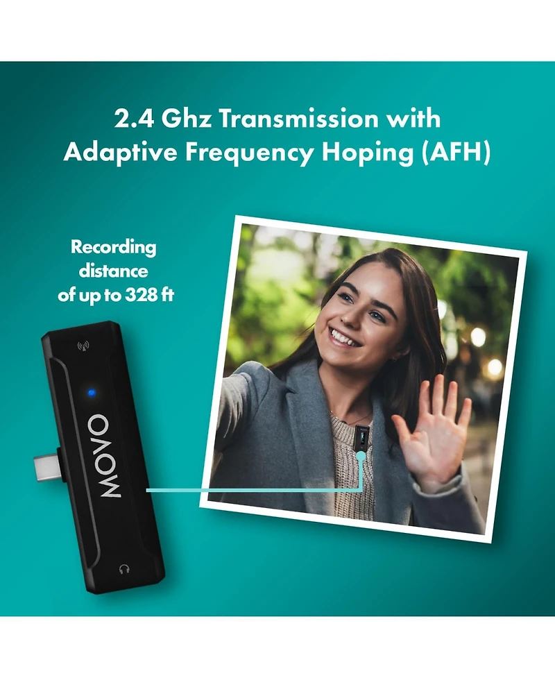 Movo Wmx-2-c Wireless Microphone for Usb-c Devices