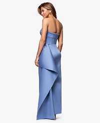 Xscape Women's Strapless Ruffle Long Dress