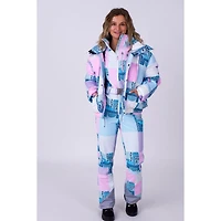 Women's Patchwork Chic Puffer Jacket