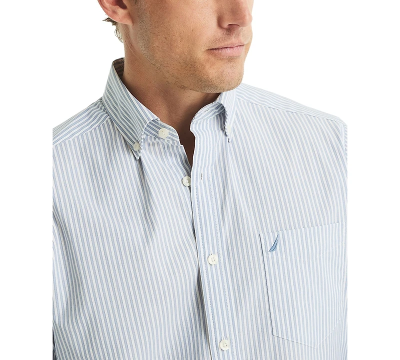 Nautica Men's Striped Long-Sleeve Dress Shirt