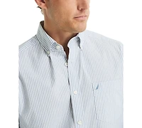 Nautica Men's Striped Long-Sleeve Dress Shirt