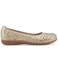 Earth Women's Bentlee Cutout Leather Slip-On Ballet Flats