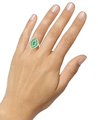 Macy's Sapphire (7/8 ct. t.w.) & Diamond (1/3 Ring 14k White Gold (Also Available Ruby Emerald)