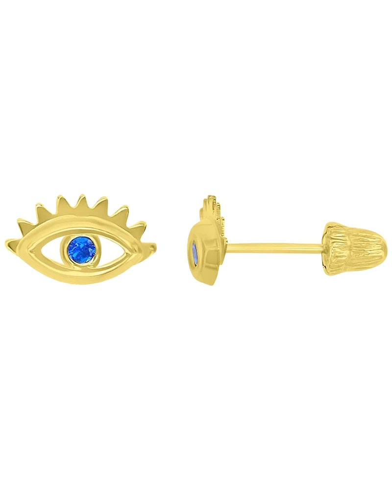 Macy's 14k Yellow Gold Evil Eye Stud Earrings
