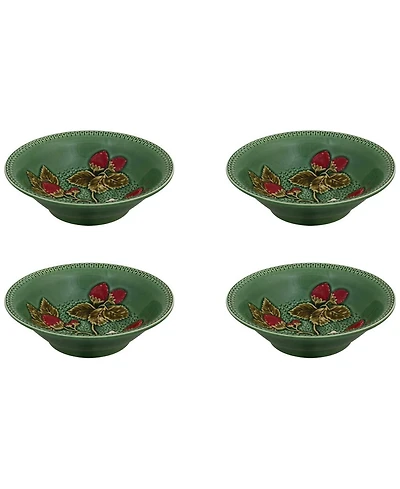 Bordallo Pinheiro Strawberries Bowls, Set of 4