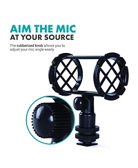Movo SMM1 Camera Shoe Shockmount for Shotgun Microphones 19-25mm in Diameter