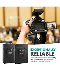 Movo WMIC50 2.4GHz Wireless Lavalier Microphone System for Cameras