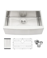flynama 30x21x10-Inch Stainless Steel Farmhouse Apron Front Single Bowl Kitchen Sink