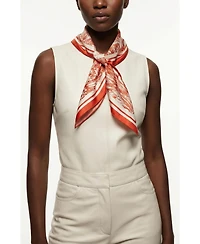 Jessie Zhao New York Terracotta Dream Double Sided Silk Scarf