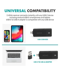 Movo Wmx-1-uh Usb-c Wireless Headset Microphone