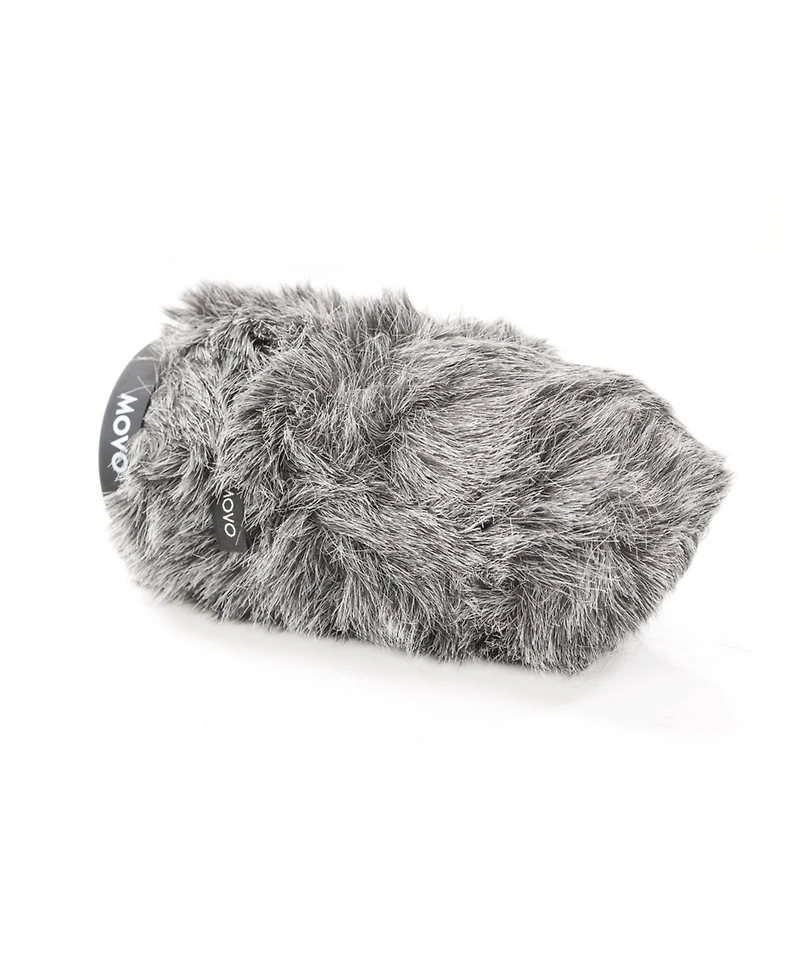 Movo Ws-G140 Furry Rigid Windscreen for Microphones 18-23mm in Diameter and up to 6.3" (16cm) Long