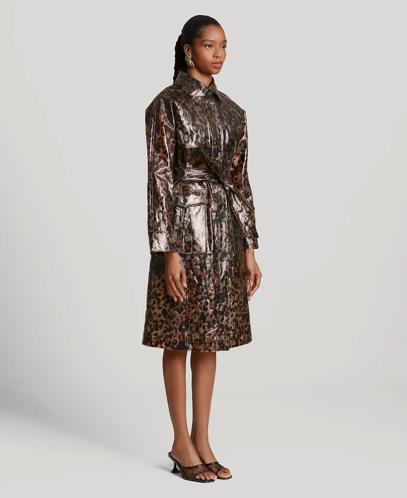 Avec Les Filles Women's Center Front Belted Trench Coat